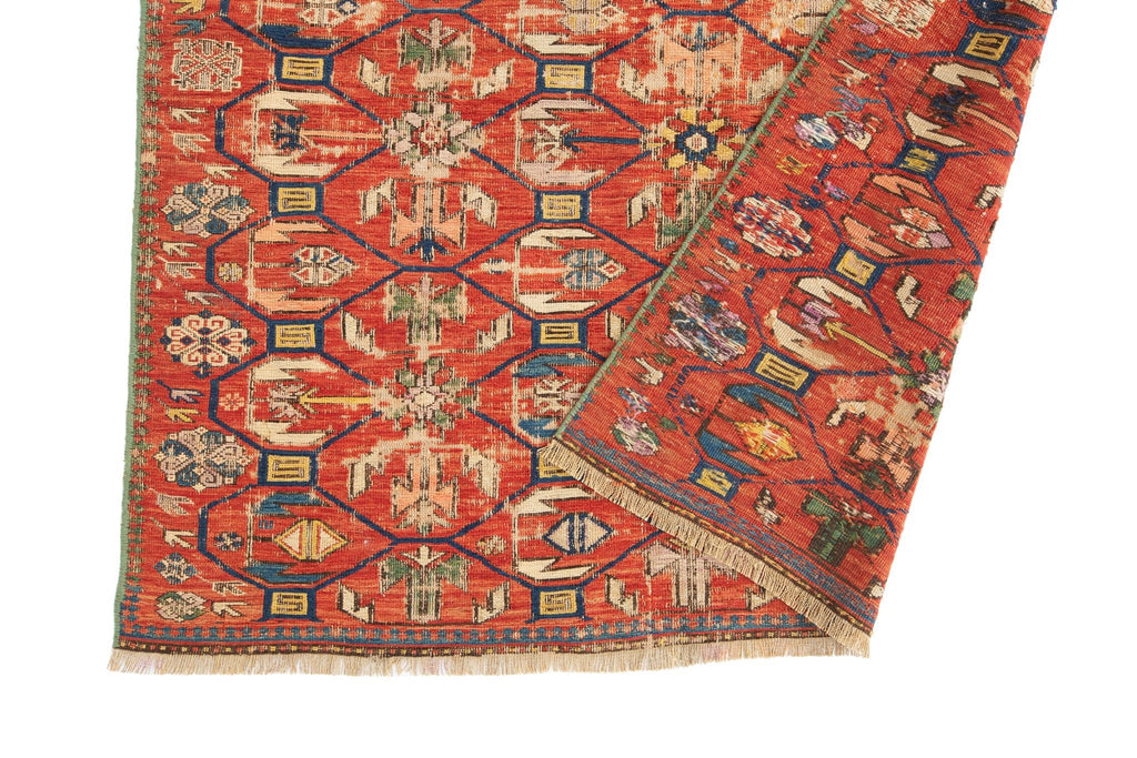 Kuba Soumak 3'5" x 5'4" - SHARKTOOTH Antique and Vintage Textiles