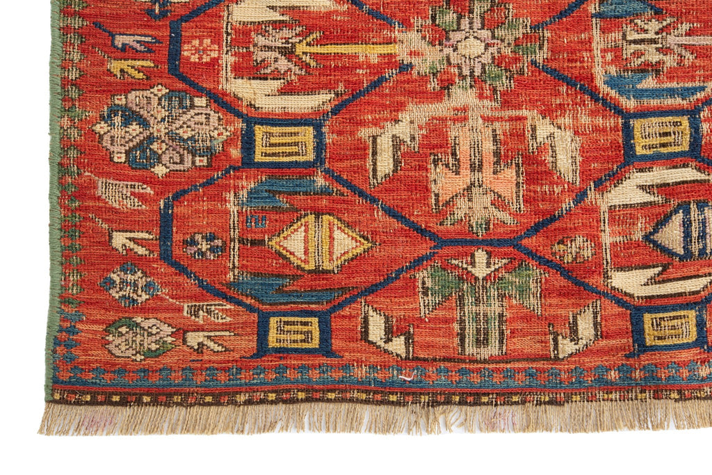 Kuba Soumak 3'5" x 5'4" - SHARKTOOTH Antique and Vintage Textiles