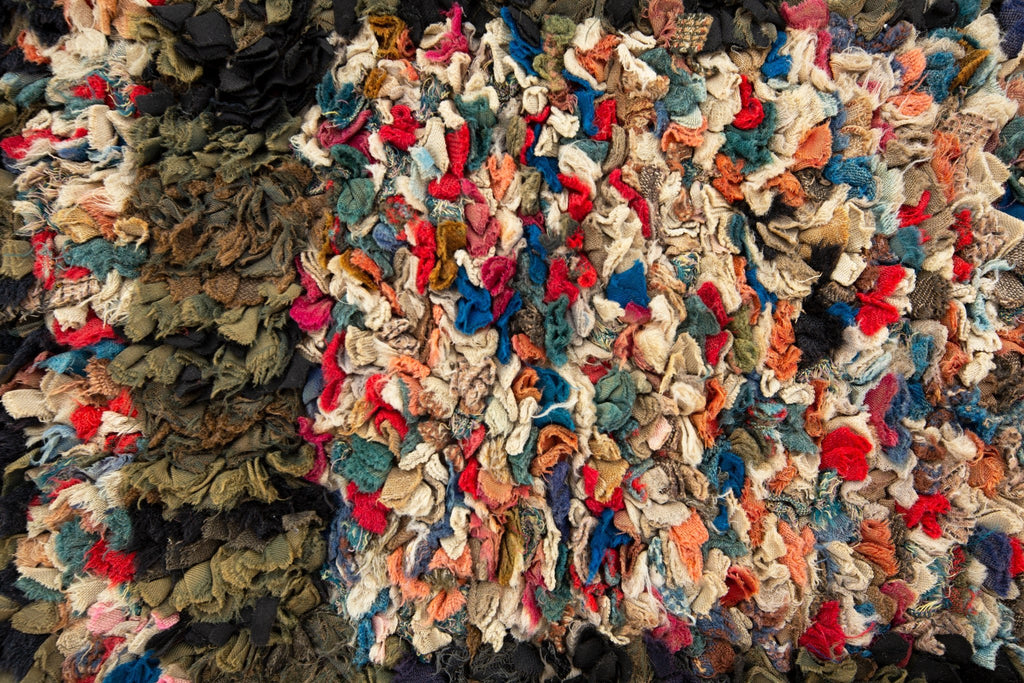 Looped Shaker Mat 1'7" x 2'4" - SHARKTOOTH Antique and Vintage Textiles