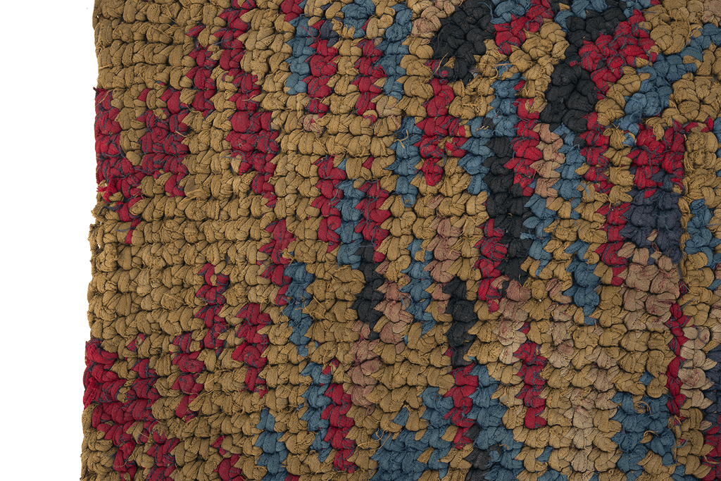 Mennonite Braided Rug 3'x4'5" - SHARKTOOTH Antique and Vintage Textiles