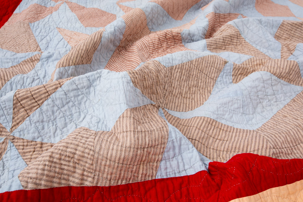 Midcentury Cotton Quilt - SHARKTOOTH Antique and Vintage Textiles