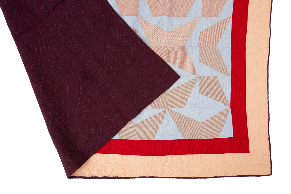 Midcentury Cotton Quilt - SHARKTOOTH Antique and Vintage Textiles