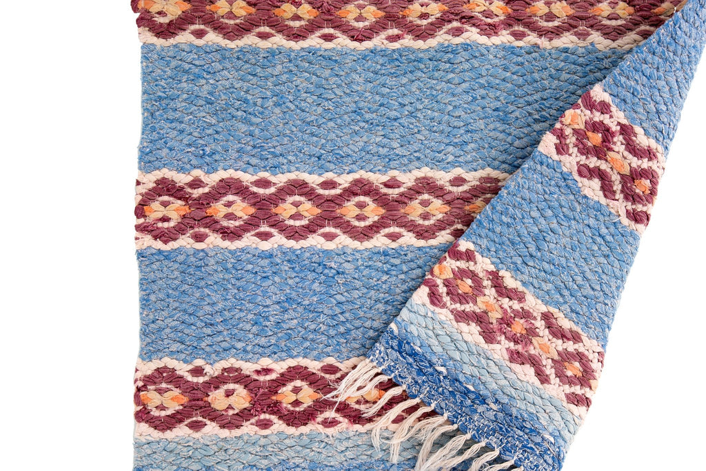 Midcentury Rag Mat 2'1" x 3'3" - SHARKTOOTH Antique and Vintage Textiles