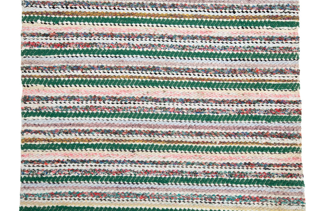 Midcentury Rag Runner 2'5" x 8' - SHARKTOOTH Antique and Vintage Textiles