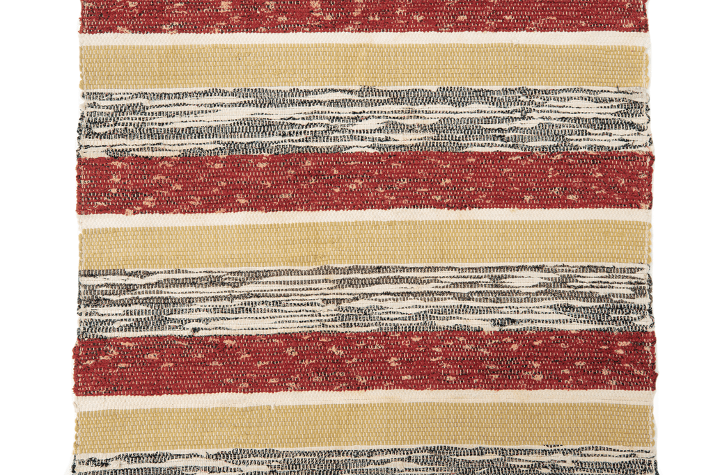 Midcentury Swedish Rag Rug 2'6" x 7'3" - SHARKTOOTH Antique and Vintage Textiles