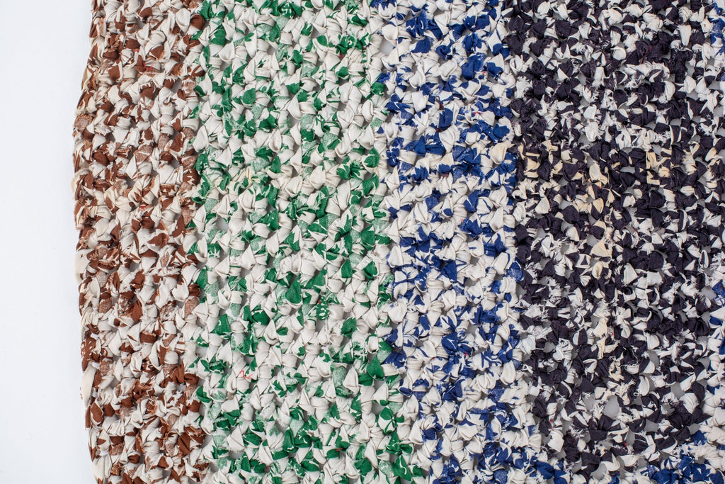 Oval Crocheted Mat 2'2" x 3' - SHARKTOOTH Antique and Vintage Textiles