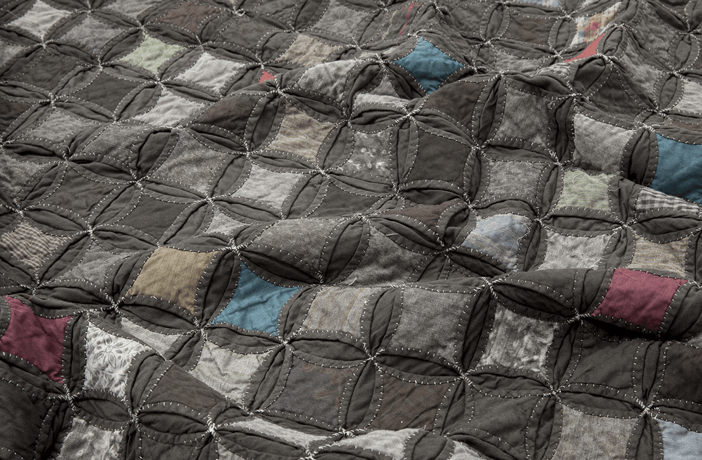 Overdyed Cathedral Quilt - SHARKTOOTH Antique and Vintage Textiles