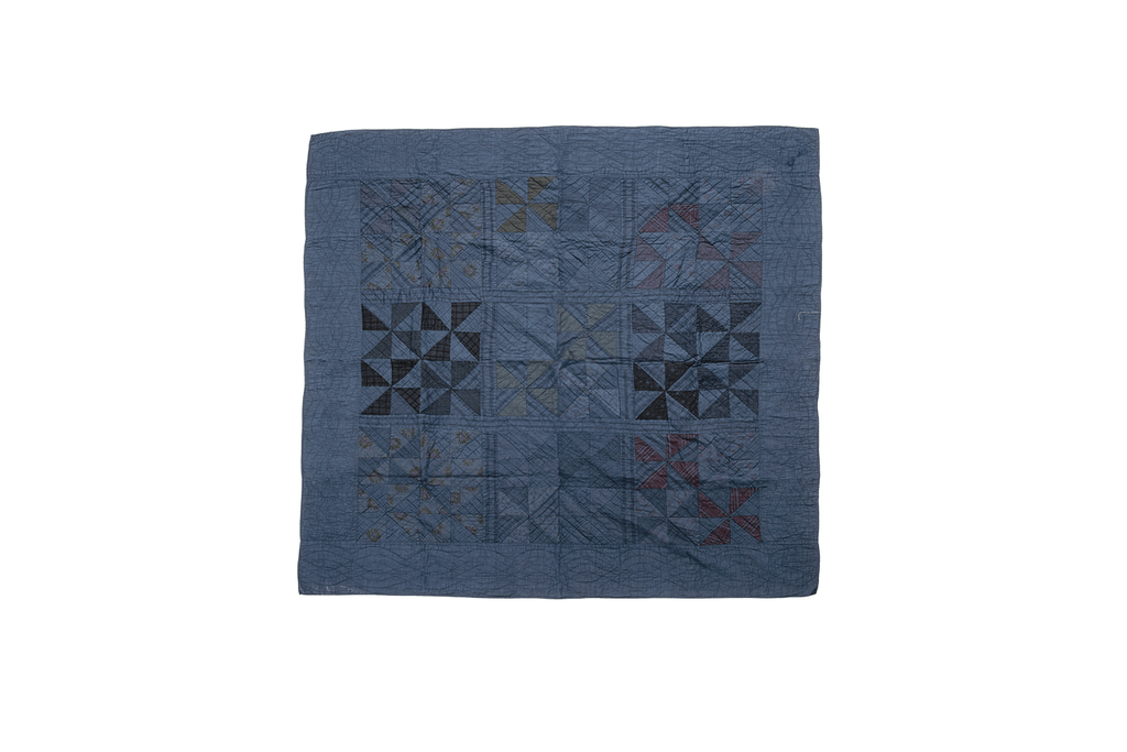 Overdyed Pinwheel Quilt - SHARKTOOTH Antique and Vintage Textiles