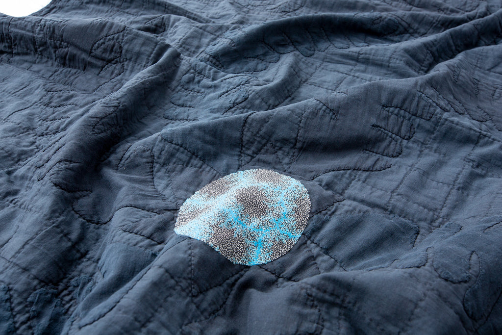 Overdyed Princess Feather Quilt - SHARKTOOTH Antique and Vintage Textiles