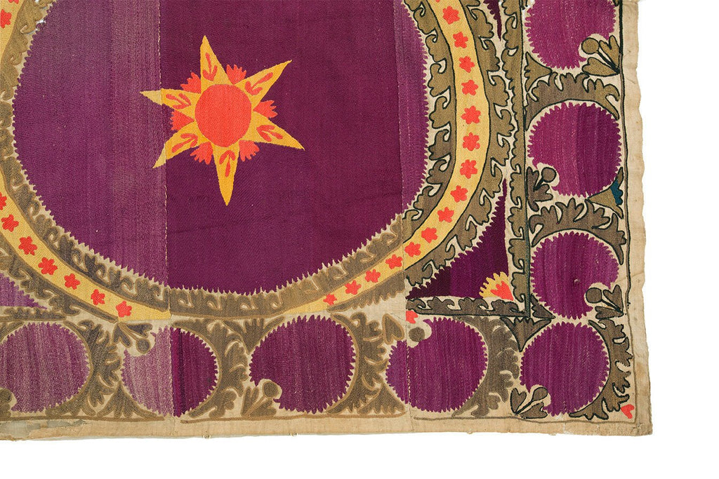 Rare Uzbek Folk Suzani - SHARKTOOTH Antique and Vintage Textiles