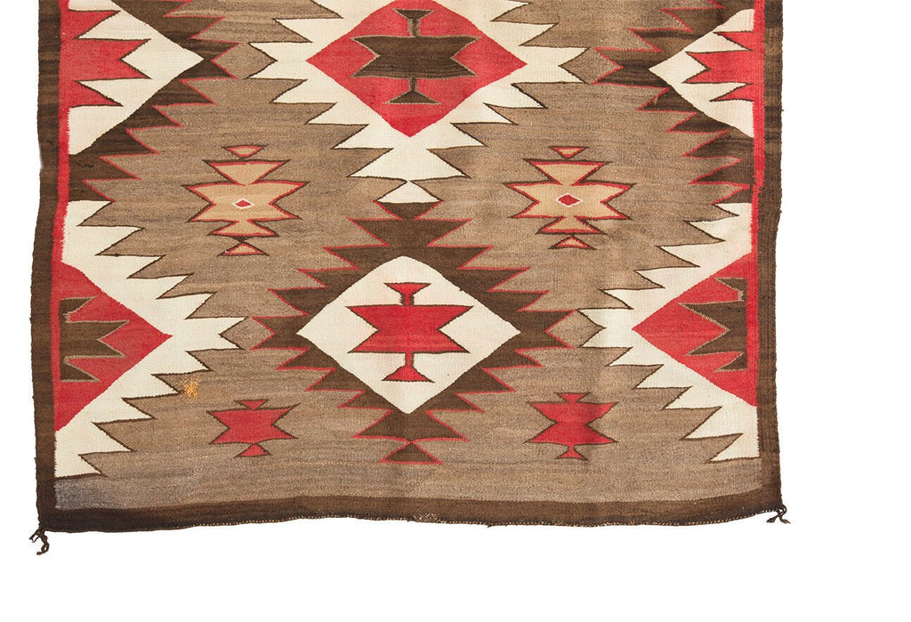Red Mesa Navajo 3’10” x 7’3” - SHARKTOOTH Antique and Vintage Textiles
