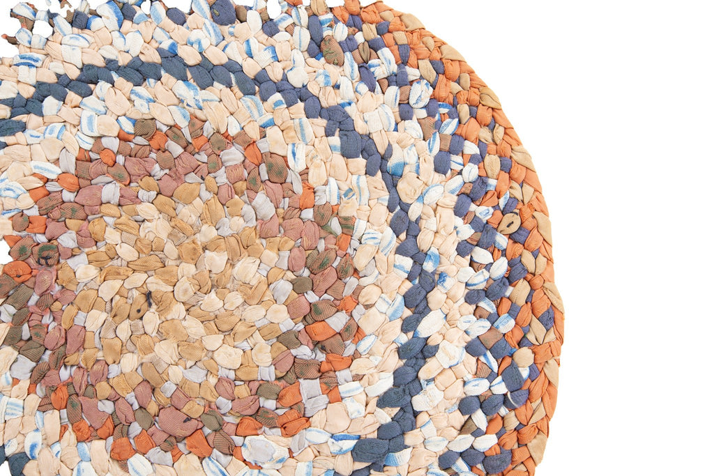 Round Braided Mat - SHARKTOOTH Antique and Vintage Textiles