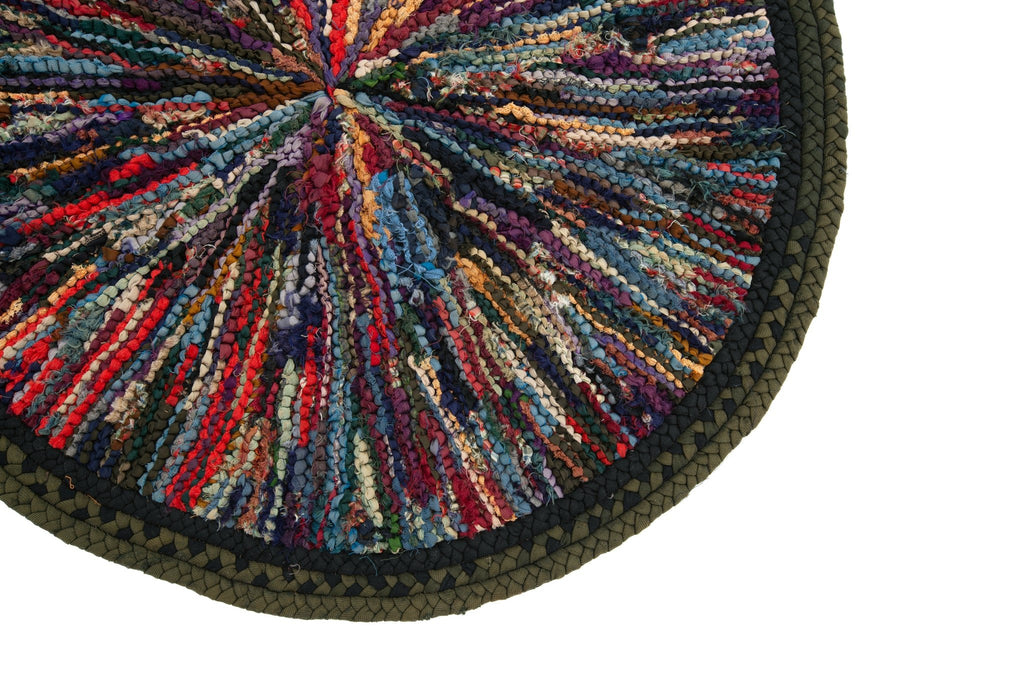 Round Shaker Mat 3' - SHARKTOOTH Antique and Vintage Textiles