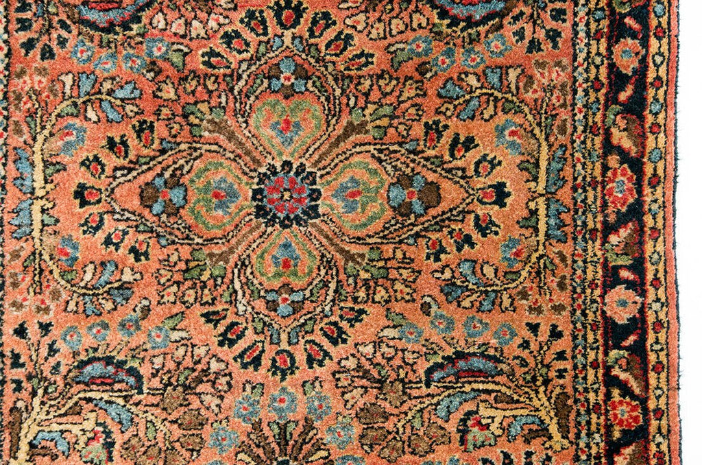 Antique Farahan Sarouk Mat - SHARKTOOTH Antique and Vintage Textiles