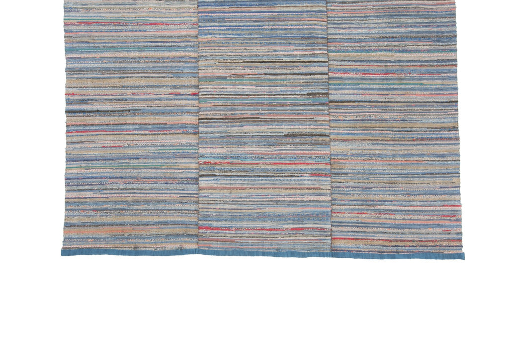 Scandinavian Rag Rug 5'5" x 6' - SHARKTOOTH Antique and Vintage Textiles