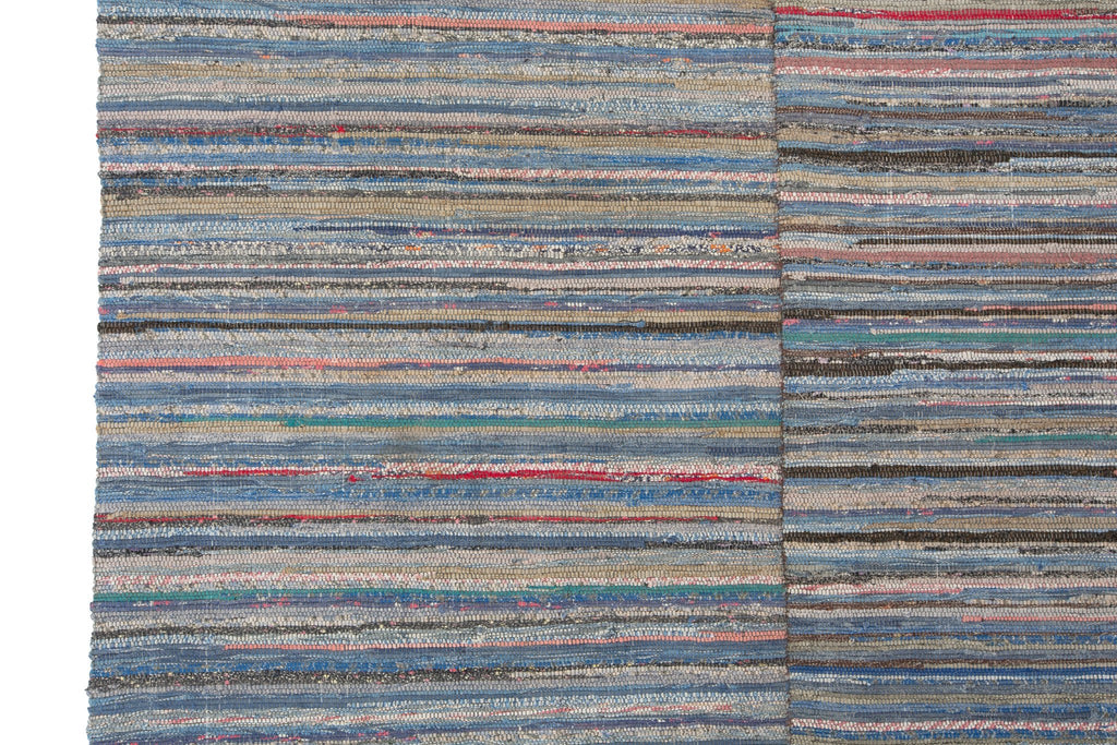 Scandinavian Rag Rug 5'5" x 6' - SHARKTOOTH Antique and Vintage Textiles