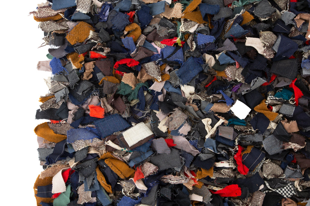 Scrap Rag Rug 3' x 6' - SHARKTOOTH Antique and Vintage Textiles