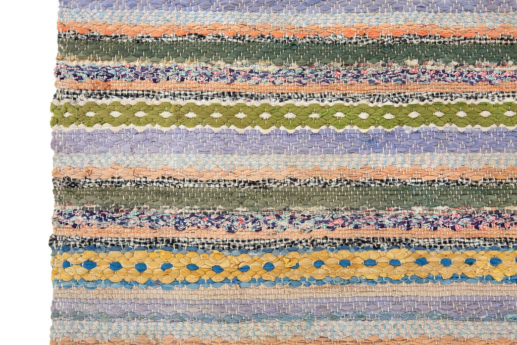 Small Rag Rug 2'6" x 2'10" - SHARKTOOTH Antique and Vintage Textiles