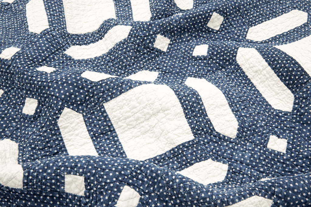 Stained Glass Quilt - SHARKTOOTH Antique and Vintage Textiles