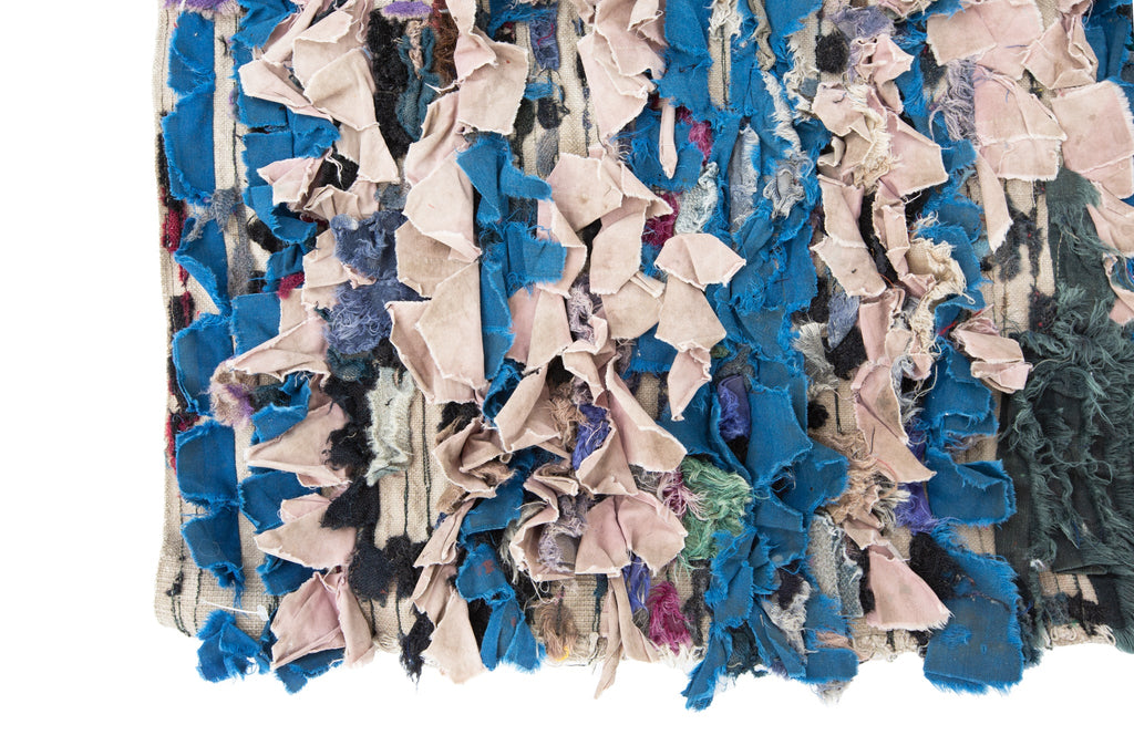 Strip Sewn Mat 1'7" x 3'6" - SHARKTOOTH Antique and Vintage Textiles