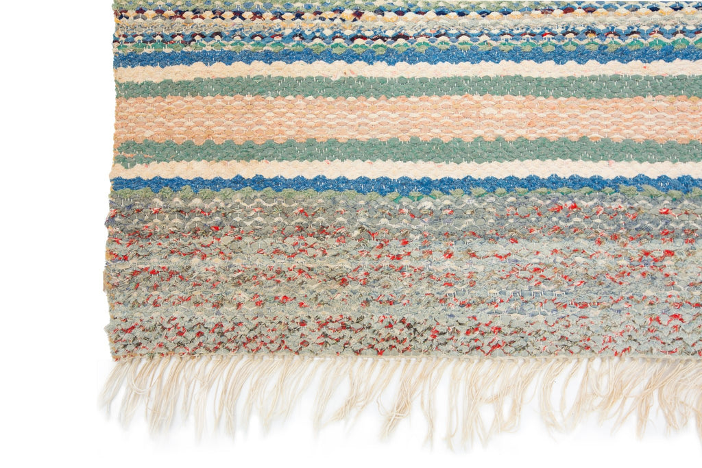 Swedish Rag Area Rug 6'3" x 8'8" - SHARKTOOTH Antique and Vintage Textiles