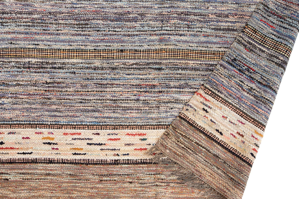 Swedish Rag Area Rug 7'1" x 10" - SHARKTOOTH Antique and Vintage Textiles