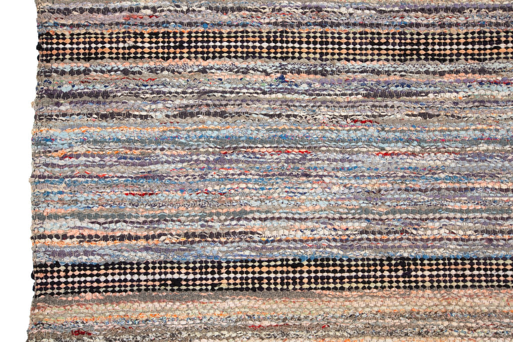 Swedish Rag Area Rug 7'1" x 10" - SHARKTOOTH Antique and Vintage Textiles