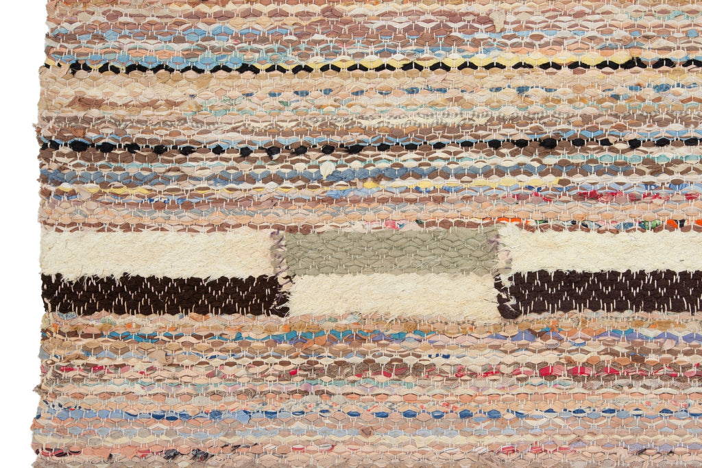 Swedish Rag Area Rug 7'4" x 8'10" - SHARKTOOTH Antique and Vintage Textiles