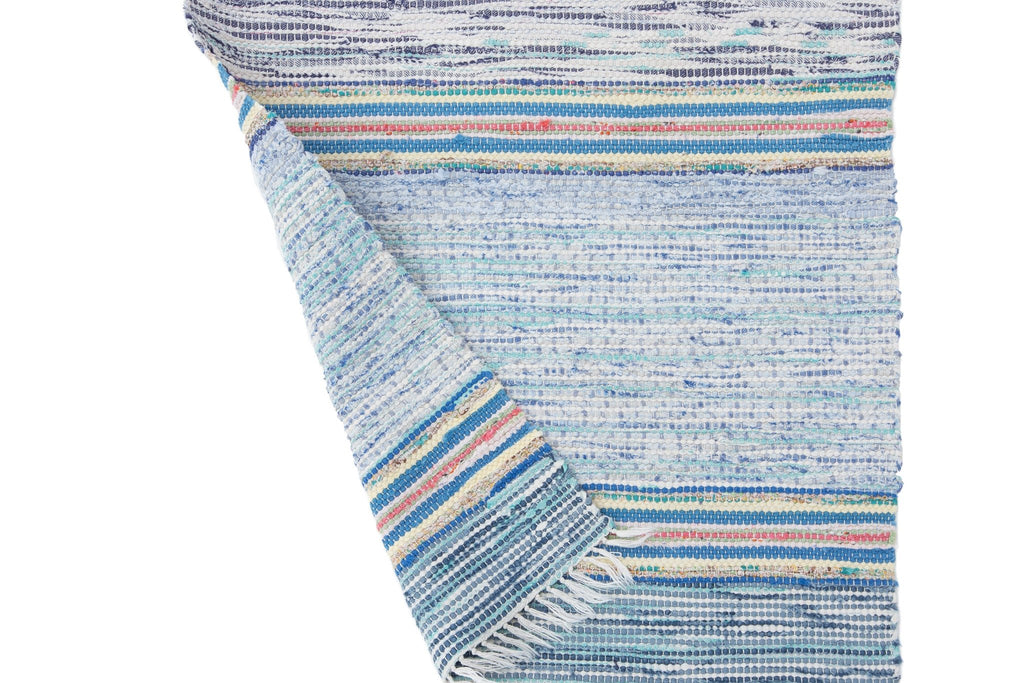 Swedish Rag Rug 1'10" x 2'11" - SHARKTOOTH Antique and Vintage Textiles