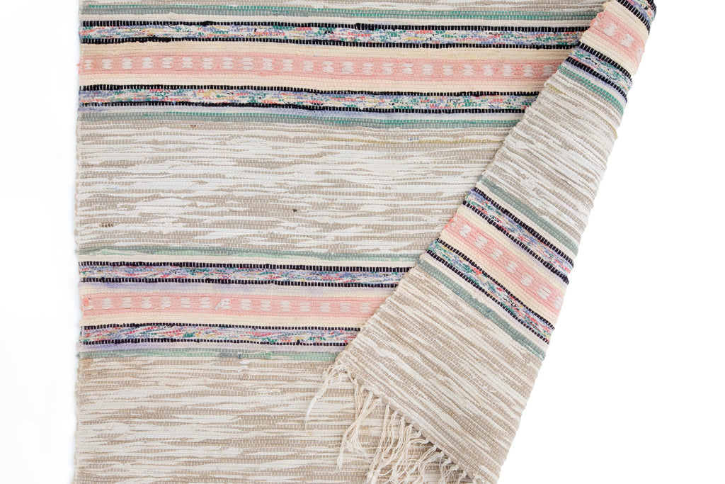 Swedish Rag Rug 2'10" x 6'1" - SHARKTOOTH Antique and Vintage Textiles