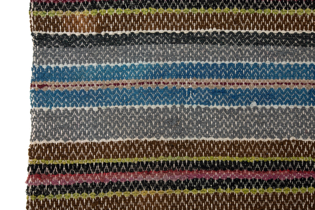 Swedish Rag Rug 2'10" x 6'4" - SHARKTOOTH Antique and Vintage Textiles