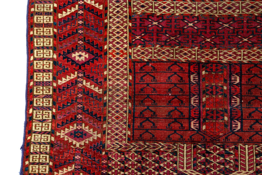 Turkomen Tekke Ensi 4'4" x 4'9" - SHARKTOOTH Antique and Vintage Textiles