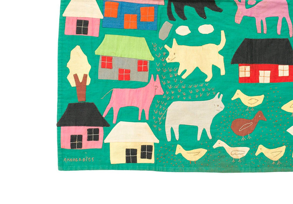 Vintage Appliqué Panel - SHARKTOOTH Antique and Vintage Textiles