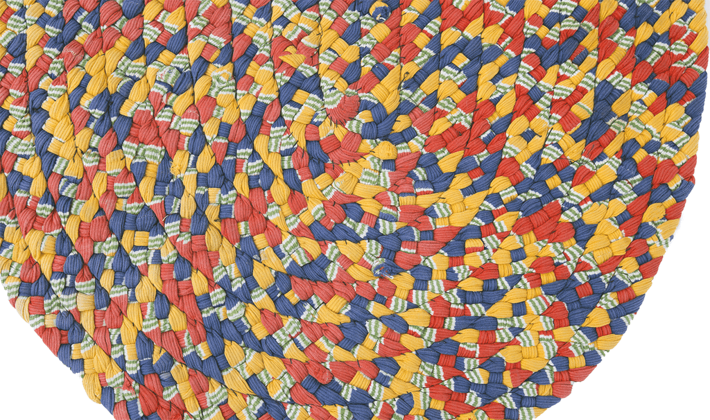 Vintage Braided Mat - SHARKTOOTH Antique and Vintage Textiles