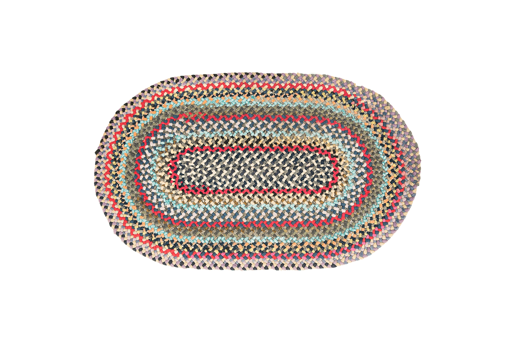 Vintage Braided Rug - SHARKTOOTH Antique and Vintage Textiles