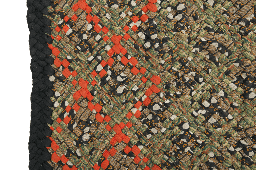 Vintage Braided Rug - SHARKTOOTH Antique and Vintage Textiles