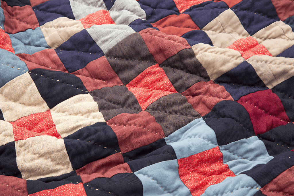 Vintage Checkered Quilt - SHARKTOOTH Antique and Vintage Textiles