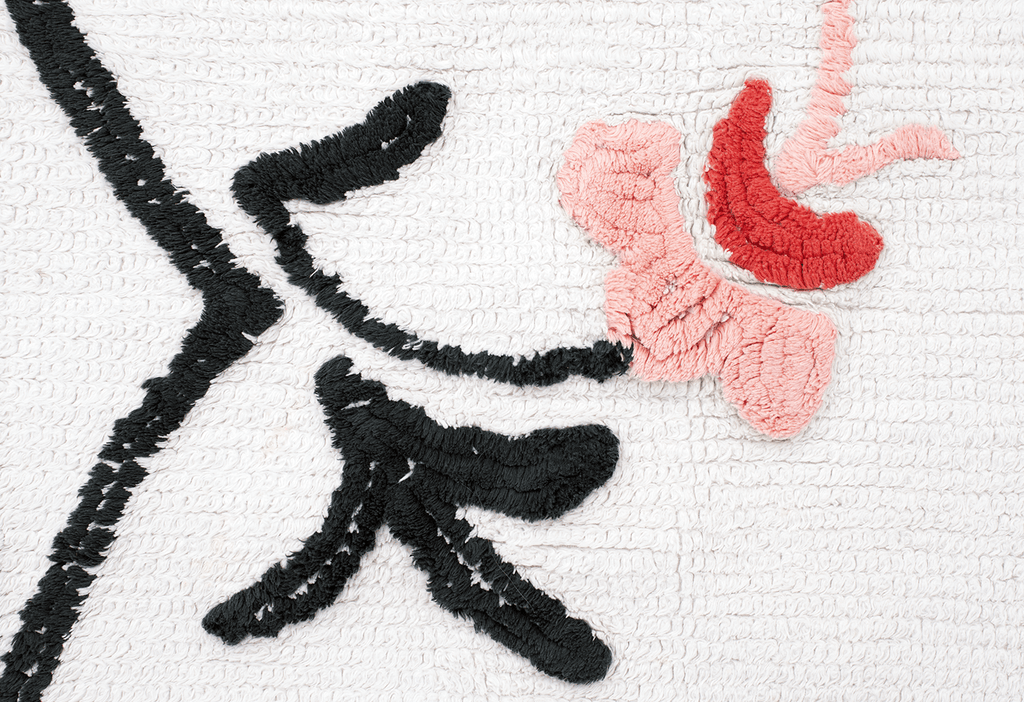 Vintage Chenille Mat - SHARKTOOTH Antique and Vintage Textiles