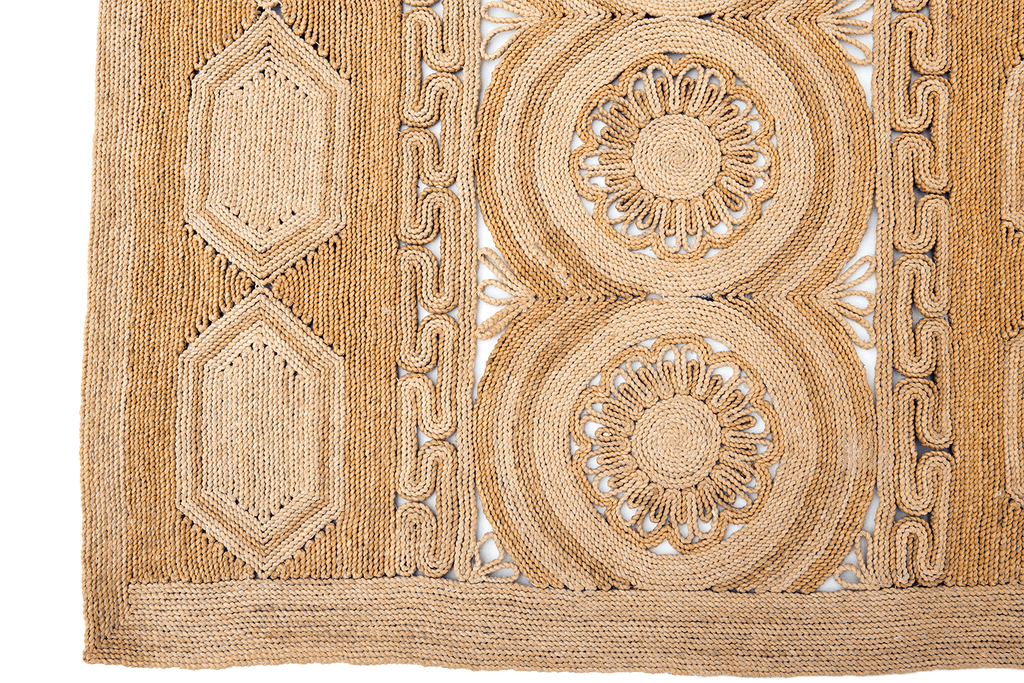 Vintage Chinese Mat - SHARKTOOTH Antique and Vintage Textiles