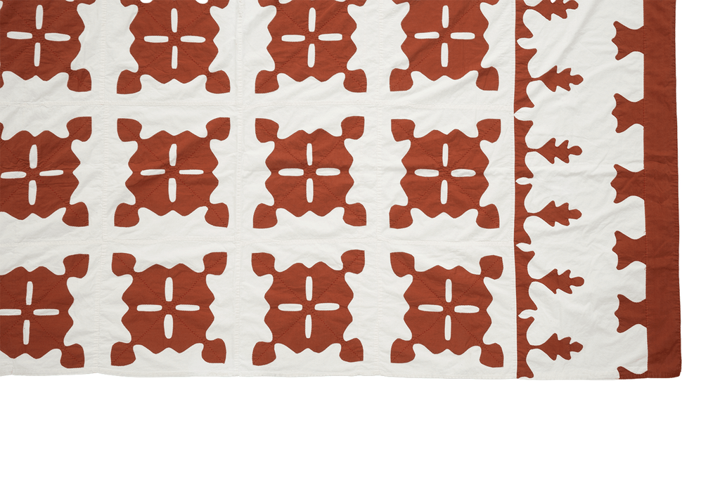 Midcentury Hawaiian Quilt - SHARKTOOTH Antique and Vintage Textiles