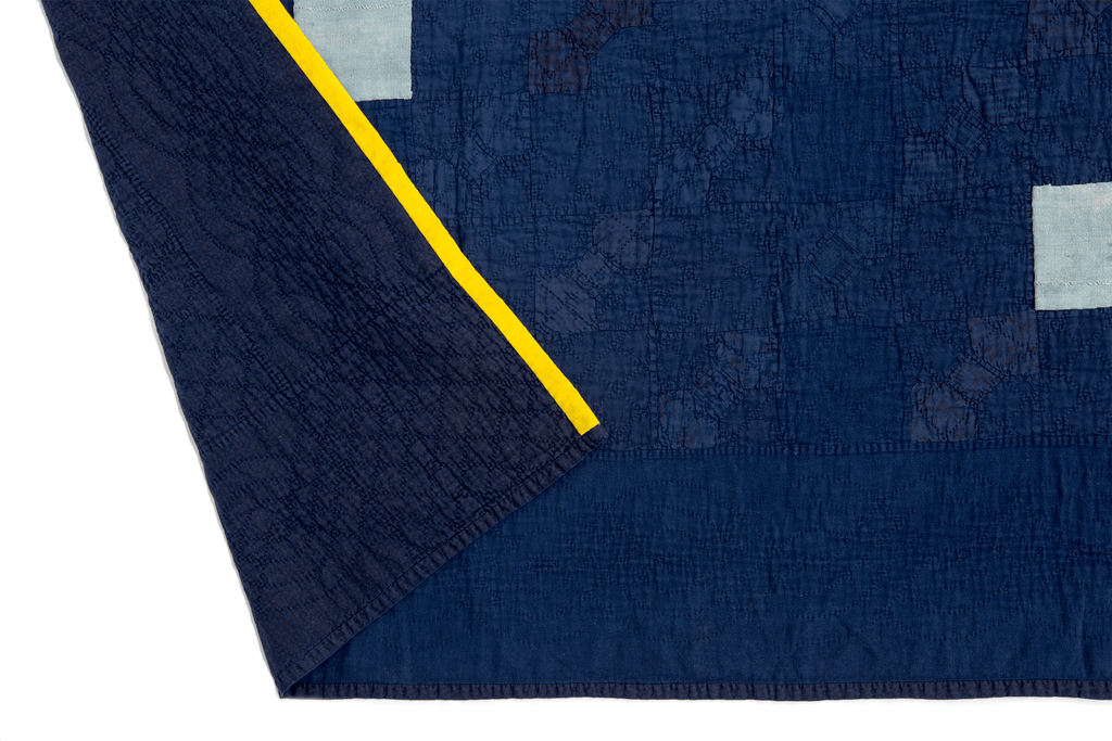 Vintage Navy Overdyed Quilt - SHARKTOOTH Antique and Vintage Textiles