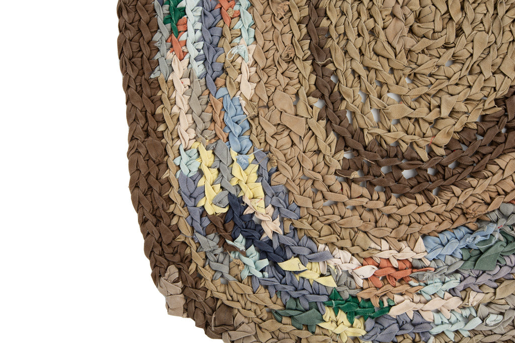 Vintage Oval Mat 1'8" x 3'10" - SHARKTOOTH Antique and Vintage Textiles