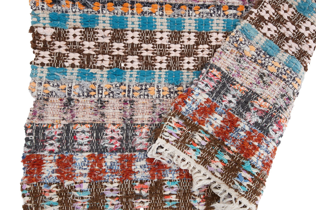 Vintage Rag Mat 2' x 2'3" - SHARKTOOTH Antique and Vintage Textiles