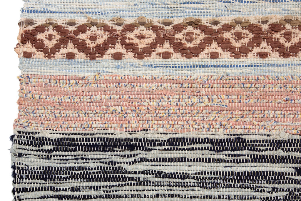 Vintage Rag Mat 2'7" x 2'3" - SHARKTOOTH Antique and Vintage Textiles