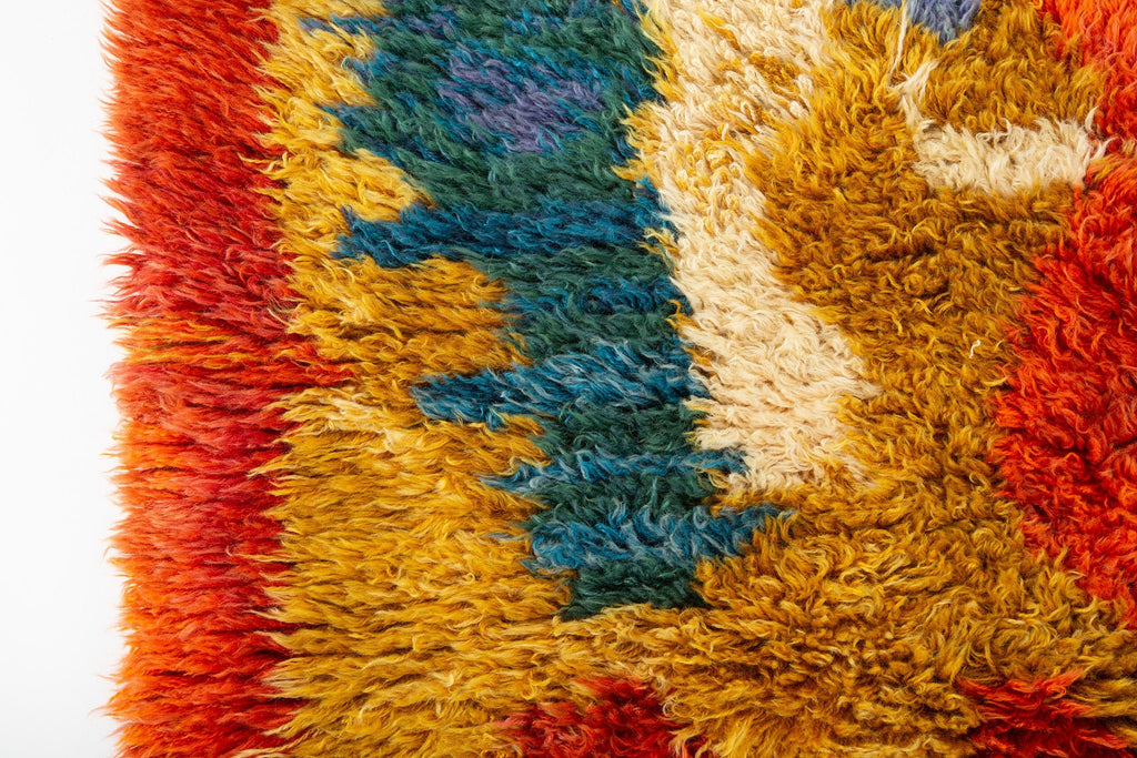 Vintage Rya Rug 2'6" x 4'2" - SHARKTOOTH Antique and Vintage Textiles